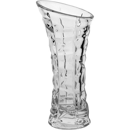 Vaso Decorativo de Vidro Transparente Design Laila 19x9x9cm