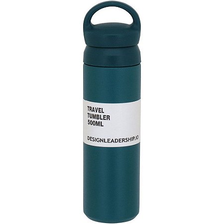 Garrafa Térmica Inox Azul Esportiva 480ml Kettlebel Com Alça