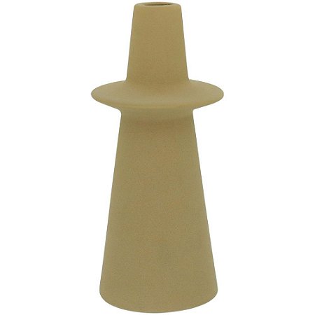 Vaso Joana de Cerâmica Amarelo Design Lindo P/ Enfeite Sala