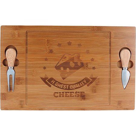 Conjunto Jogo de Utensílios Para Queijo Gourmet Inox 3 Peças