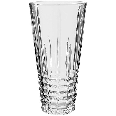 Vaso de Cristal Transparente Lourent Enfeite Mesa Sala 30x15