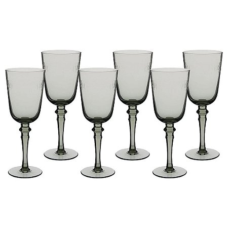 Kit 6 Taças Água Symphony de Vidro 320ml Para Bebidas Drinks