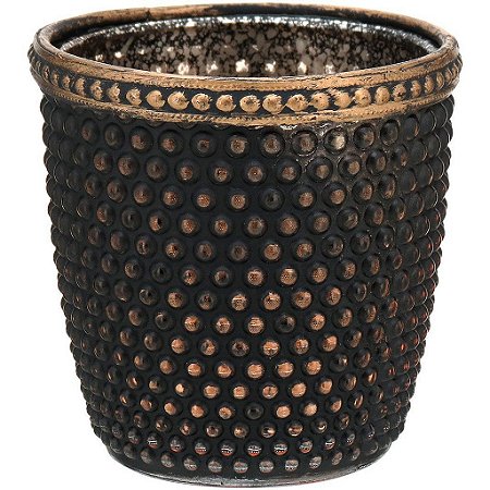 Castical Temple em Vidro e metal Dourado Home&Co 8x8cm Decor