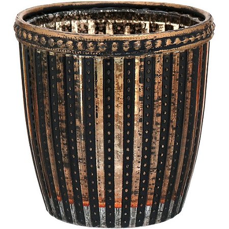 Temple Castical em Vidro e Metal Dourado Home&Co 8x8cm Decor