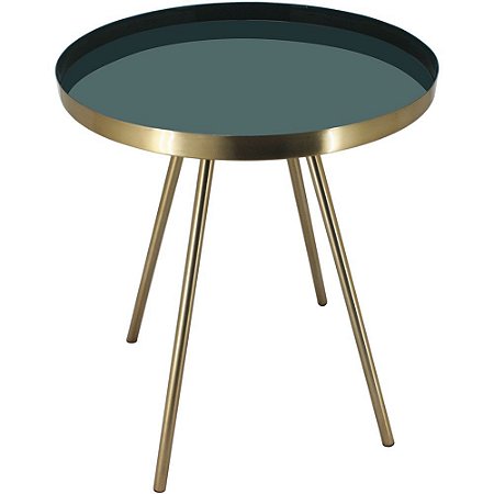 Mesa Lateral Metal Verde Decorativa Casa Home&co Grambello