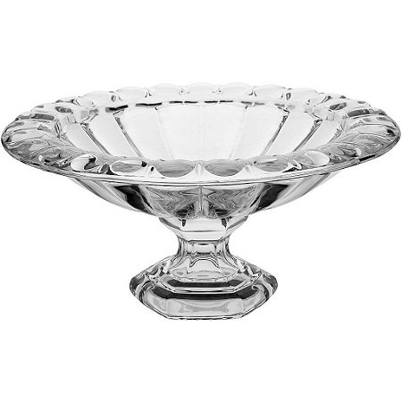 Fruteira Centro Mesa Proença Cristal Eco Transparente Com Pé
