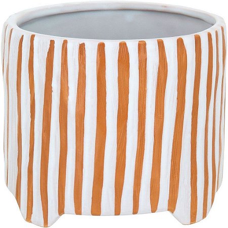 Vaso Magical Decorativo Cachepô Dourado em Cerâmica 13x15cm