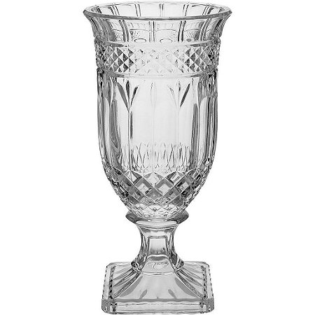 Vaso de Cristal Brandon Luxo Decorativo Transparente Home&Co