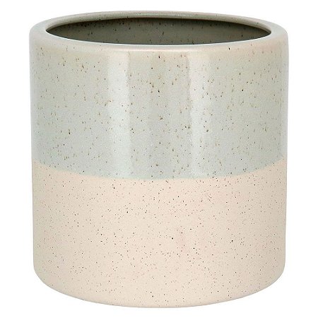 Vaso Decorativo Quios Cerâmica Bege Para Sala Quarto Home&Co