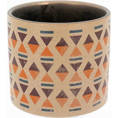 Cesto Cachepô Maho Decorativo Cerâmica Color Home&Co 13x14cm