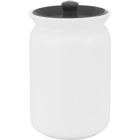 Pote de Cerâmica Para Alimentos E Condimentos Branco 16x11cm
