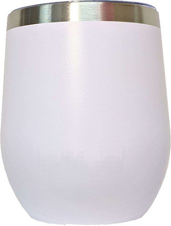 Copo Térmico Inox Branco 355ml Para Cerveja Café Chá Bebidas