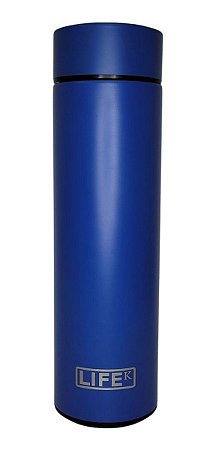 Garrafa Térmica Lifek Azul 480ml Display Temperatura Inox