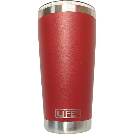 Copo Térmico De Bebida Em Aço Inox P/ Cerveja 591ml Vermelho