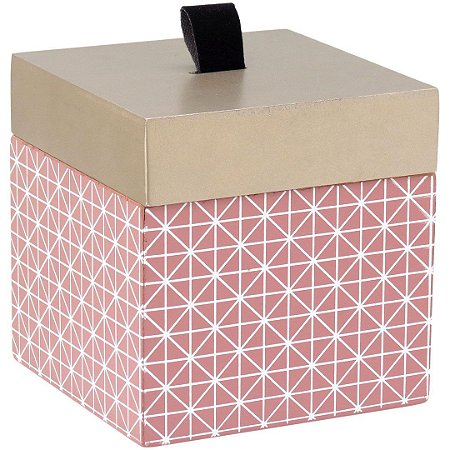 Caixa Organizadora Penélope Madeira Rosa Home & Co Decor