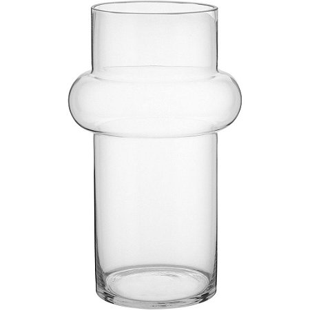 Vaso De Vidro Transparente Decorativo Flores Casa 35x20x20cm