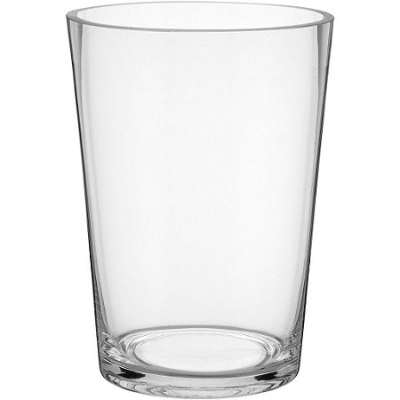 Vaso De Vidro Transparente Decorativo Flores Casa 20x14x14cm