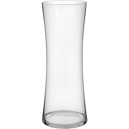 Vaso De Vidro Decorativo Transparente Para Flores 40x14x14cm