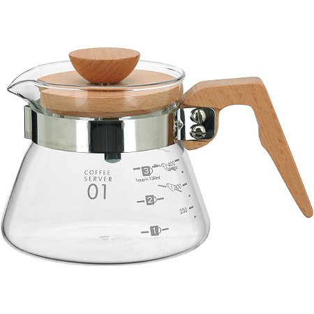 Cafeteira Balzac Tampa Madeira Borossilicato 400Ml 10X18Cm