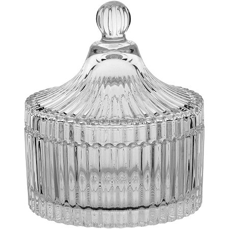 Potiche Minie De Vidro 12X10X10Cm Para Objetos Doces Joias