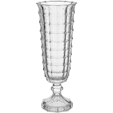 Vaso Zeke De Cristal Eco 41X15X15Cm Decorativo Casa Jardim