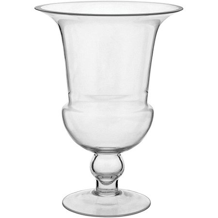 Vaso Paola De Vidro 31X23X23Cm Mesa Moderno Decoração Luxo