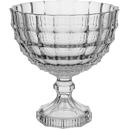 Centro De Mesa Zeke Com Pé De Cristal 28X23X23Cm Mesa Jantar