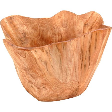 Centro De Mesa Versatil Wood de Madeira Natural 17X37X32Cm