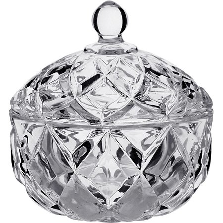 Potiche Mellione De Cristal 12X11X11Cm Para Mantimentos