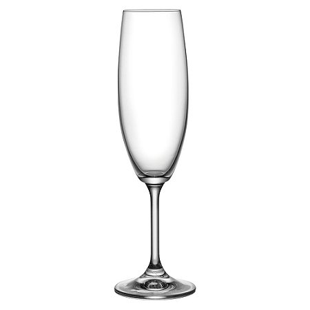 Taça Bohemia Lara Champanhe 23X6X6Cm 220Ml De Cristal 6Pç