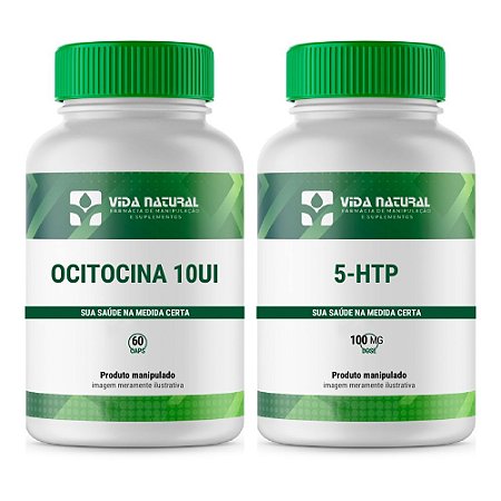 Ocitocina 10UI + 5 HTP -  Prazer, Amor e Felicidade