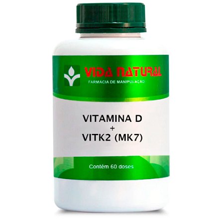 Vitamina D3 5000.UI + Vitamina K2 (MK7) 120mcg - 60 Cápsulas - Vida Natural