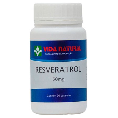 Resveratrol 50mg 30 Cápsulas - Vida Natural