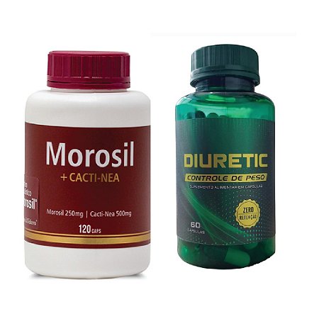 Morosil® + Cacti-nea 120 Cápsulas + DIURETIC Controle de Peso 60 Cápsulas - Vida Natural