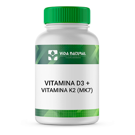 Vitamina D3 + Vitamina K2 (MK7) - Vida Natural