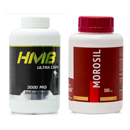 Morosil 120 cápsulas + HMB 180 cápsulas kit Perca Peso e Ganhe Músculos  - Vida Natural