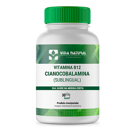 Vitamina B12 (Cianocobalamina  Sublingual) - Vida Natural