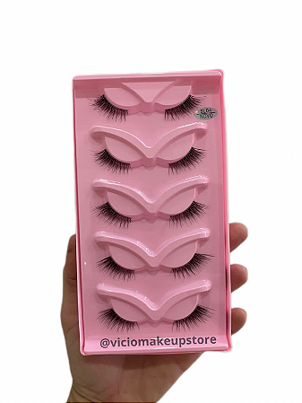 Cílios Postiços 5 pares Fox Eyes - SL04