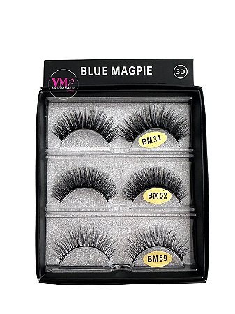 Cílios Postiços 3 pares Blue Magpie - BM34