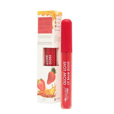 Lip Balm Gloss Glow Love Mel de Abelha e Morango - Max Love