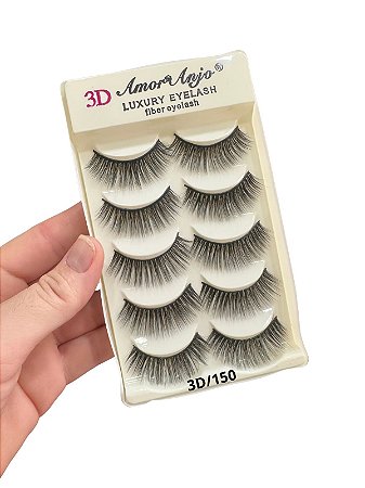 Cilios 5 pares amor e anjo 3D/150