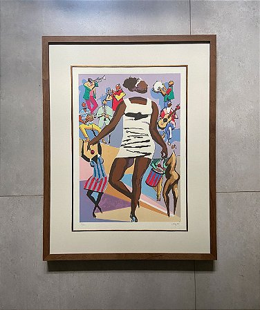 Carybé - serigrafia 50x70cm - "Sambista"