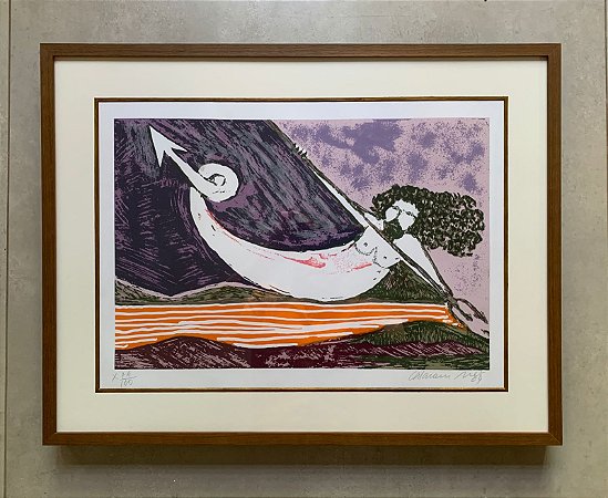 Calasans Neto - serigrafia 50x70cm - Itaparica / Netuno