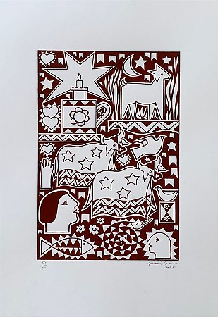 Juraci Dórea - serigrafia 30x20cm - "Cenas Brasileiras"