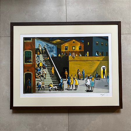 Carybé - serigrafia 50x70cm - "Escadaria" - edição póstuma