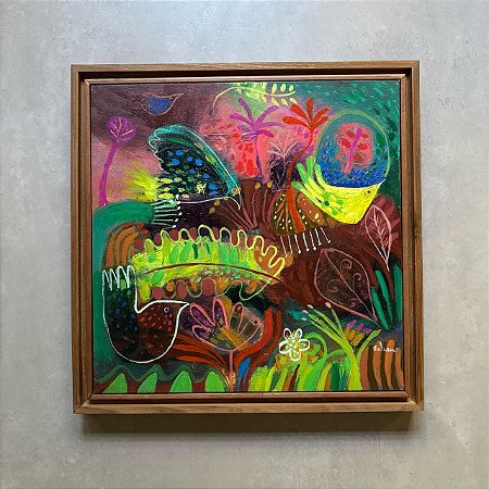 Jorge Galeano - acrílica sobre tela - 40x40cm - "Mata Atlântica"