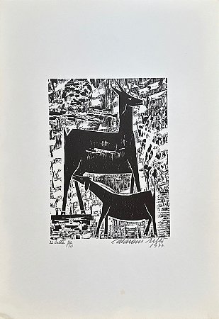 Calasans Neto - xilogravura 25x20cm - ilustrações para "Tieta do Agreste"