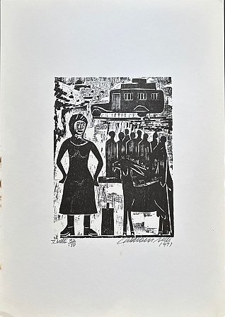 Calasans Neto - xilogravura 25x20cm - ilustrações para "Tieta do Agreste"