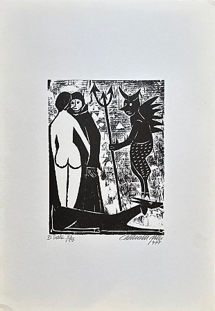Calasans Neto - xilogravura 25x20cm - ilustrações para "Tieta do Agreste"