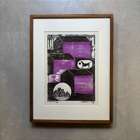 Calasans Neto - xilogravura 45x35cm - Itapuã Terra